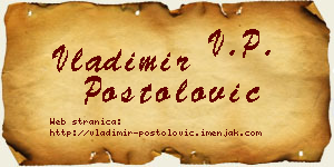 Vladimir Postolović vizit kartica